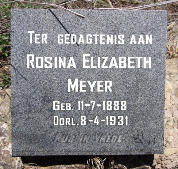 MEYER Rosina Elizabeth 1888-1931