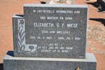WIESE Elizabeth C.F. nee VON WIELLIGH 1907-1992