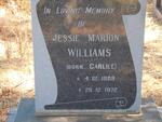 WILLIAMS Jessie Marion nee CARLILE 1908-1972