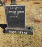 RASEBITSE Mapunane Jacobeth 1938-2006