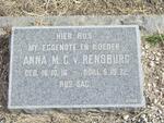 RENSBURG Anna M.C., v. 1916-1972