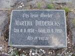 DIEDERICKS Martha 1858-1952