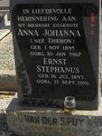 SPUY Ernst Stephanus, van der 1893-1976 & Anna Johanna THERON 1895-1967