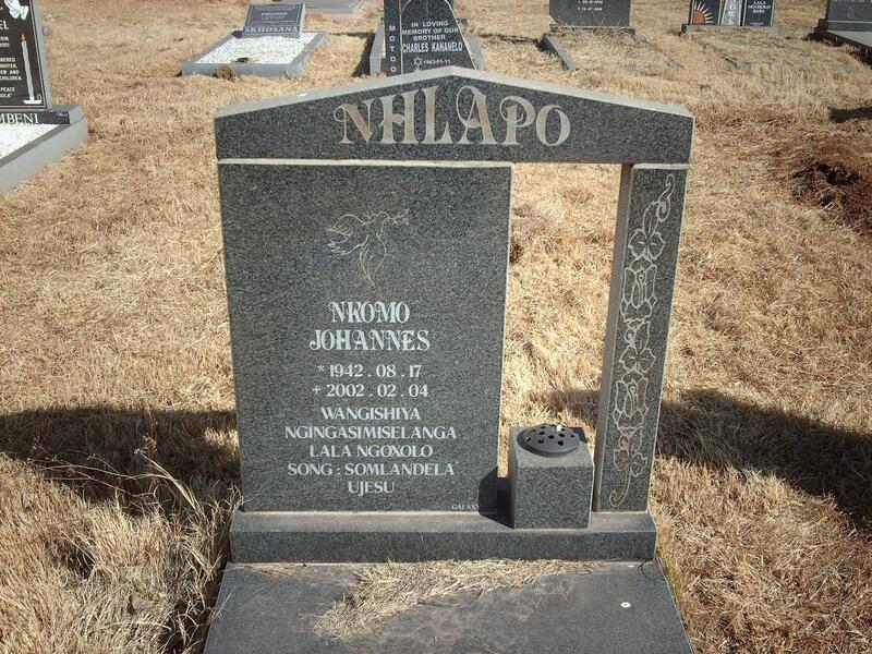 NHLAPO Nkomo Johannes 1942-2002