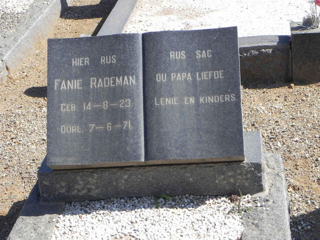 RADEMAN Fanie 1923-1971