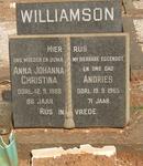 WILLIAMSON Andries -1965 & Anna Johanna Christina -1989