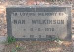 WILKINSON Nan 1875-1963