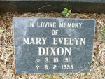 DIXON Mary Evelyn 1911-1993
