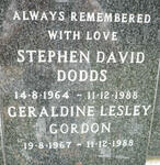 DODDS Stephen David 1964-1988 :: GORDON Geraldine Lesley 1967-1988
