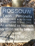 ROSSOUW Leon 1933-2006 & Petronella 1936-2007