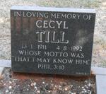 TILL Cecyl 1911-1992