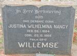 WILLEMSE Justina Wilhelmina Nancy 1884-1968