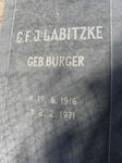 LABITZKE C.F.J. nee BURGER 1916-1971