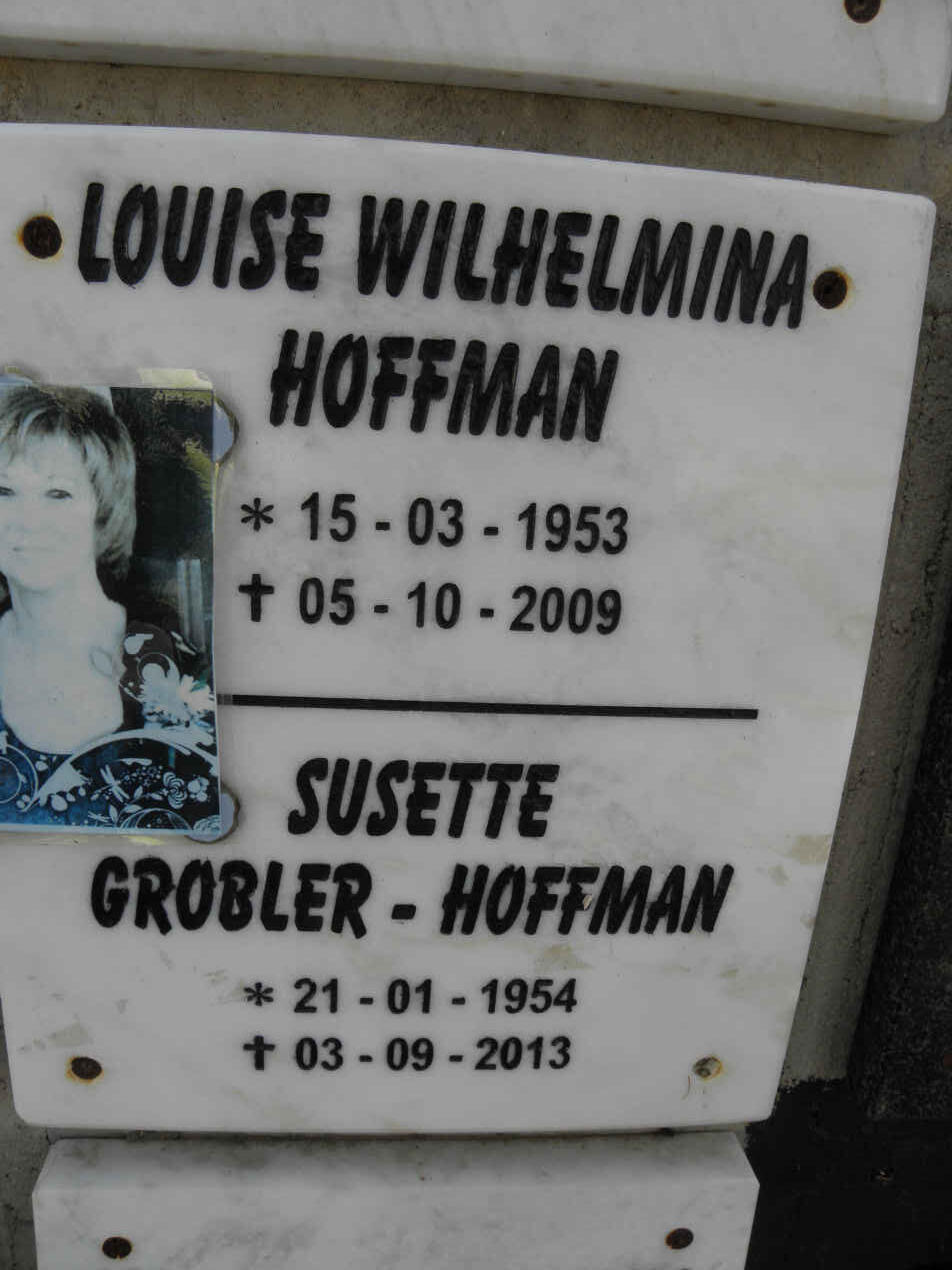 HOFFMAN Louise Wilhelmina 1953-2009 :: GROBLER-HOFFMAN Susette 1954-2013