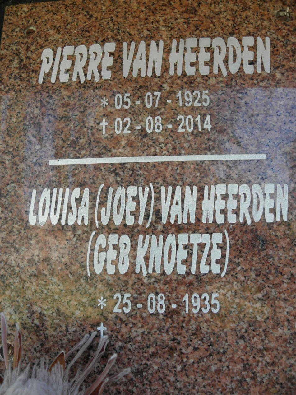 HEERDEN Pierre, van 1925-2014 & Louisa KNOETZE 1935-