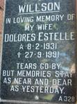WILLSON Dolores Estelle 1931-1991