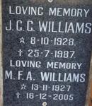 WILLIAMS J.C.C. 1928-1987 & M.F.A. 1927-2005