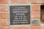 WILLIAMS Martin Hendry 1952-2012