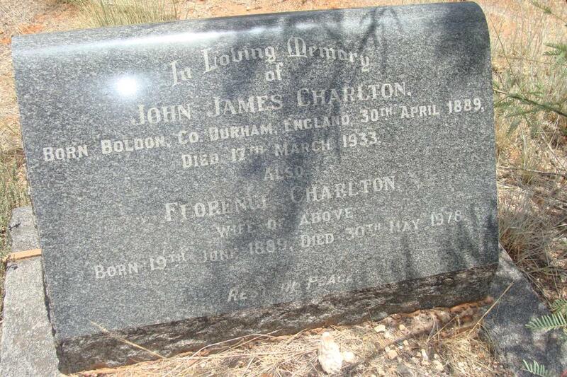 CHARLTON John James 1889-1933 & Florence 1889-1978