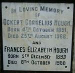 HOUGH Ockert Cornelius 1891-1968 & Frances Elizabeth 1893-1988