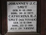 SMIT Johannes J.C. 1901-1977 & Catherina H.J. VISSER 1914-1991