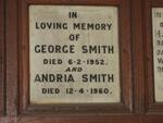 SMITH George -1952 & Andria -1960