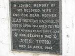 YOUNG John -1962 & Jean MACDONALD -1961