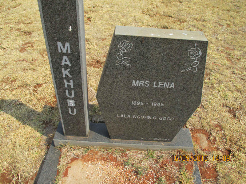 MAKHUBU Lena 1895-1945