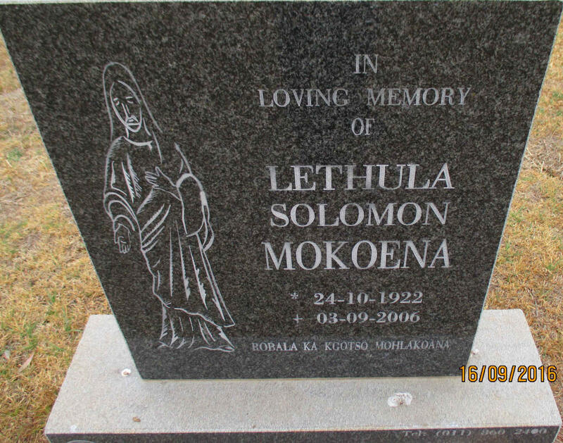 MOKOENA Lethula Solomon 1922-2006