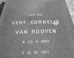 ROOYEN Gert Cornelis, van 1903-1977