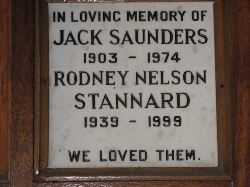 SAUNDERS Jack 1903-1974 :: STANNARD Rodney Nelson 1939-1999