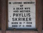 SKRIKER Phyllis 1938-1986