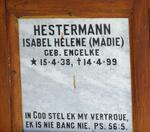 HESTERMANN Isabel Helene nee ENGELKE 1938-1999