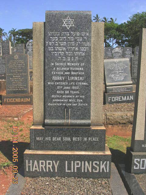 LIPINSKI Harry -1952