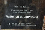 GRUNWALD Friedrich W. 1917-2011