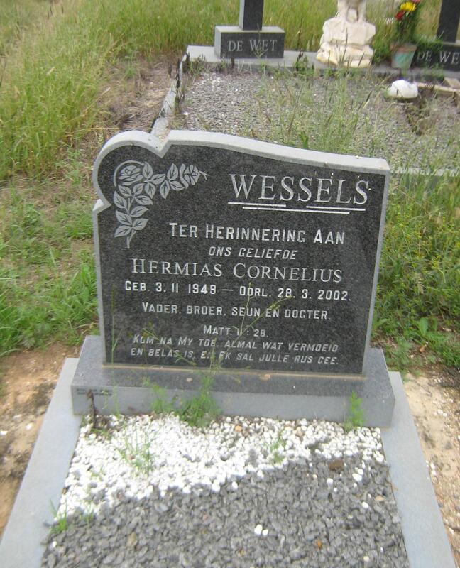 WESSELS Hermias Cornelius 1949-2002