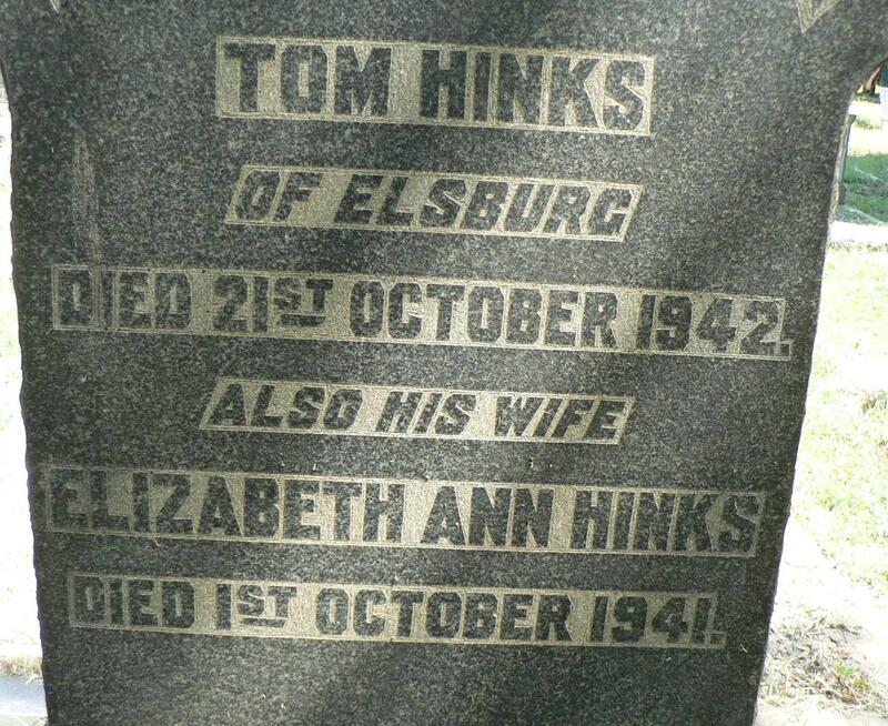 HINKS Tom -1942 & Elizabeth Ann -1941