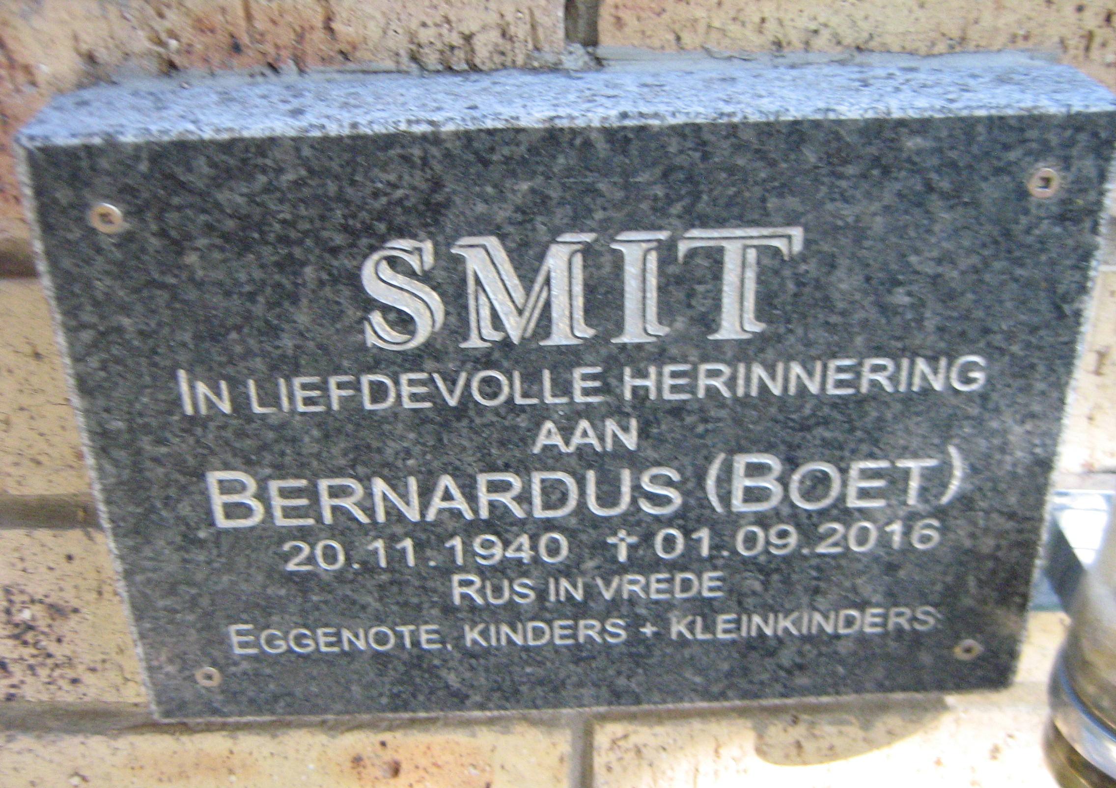 SMIT Bernardus 1940-2016