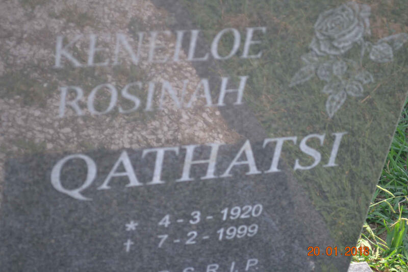 QATHATSI Keneiloe Rosinah 1920-1999