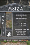 MSIZA Martha 1933-1999