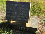KOTZE Thys 1915-1971 & Mary M. Scott 1922-1980