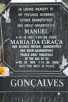 GONCALVES Manuel 1911-2000 & Maria Da Graca 1916-2009