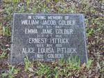 GOLDER William Jacob -1947 :: GOLDER Emma Jane -1955 :: PITTUCK Ernest -1955 & Alice Louisa GOLDER