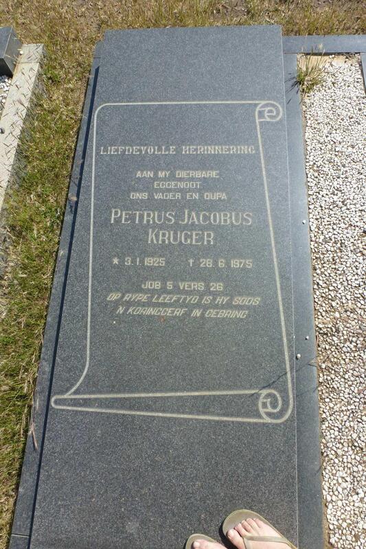 KRUGER Petrus Jacobus 1925-1975