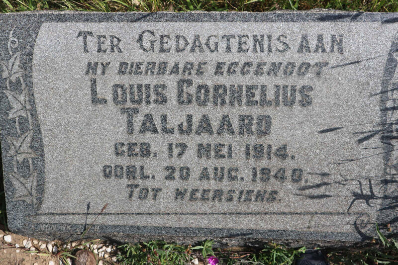TALJAARD Louis Cornelius 1914-1940