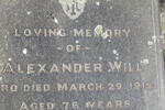 WILL Alexander -1915