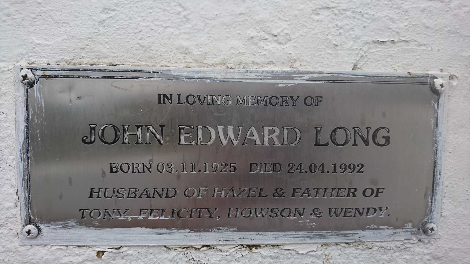 LONG John Edward 1925-1992
