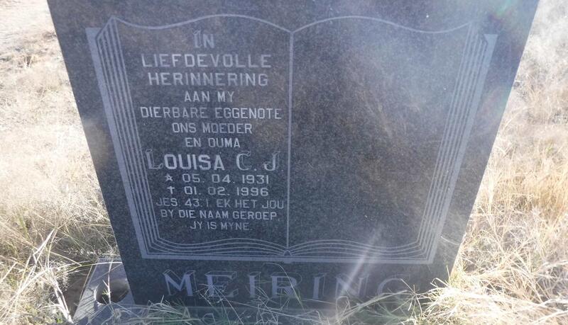 MEIRING Louisa C.J. 1931-1996