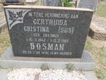 BOSMAN Gertruida Christina nee ERASMUS 1942-1969