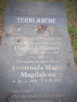 TERBLANCHE Daniel Johannes 1927-1999 & Gertruida Maria Magdalena 1934-2012